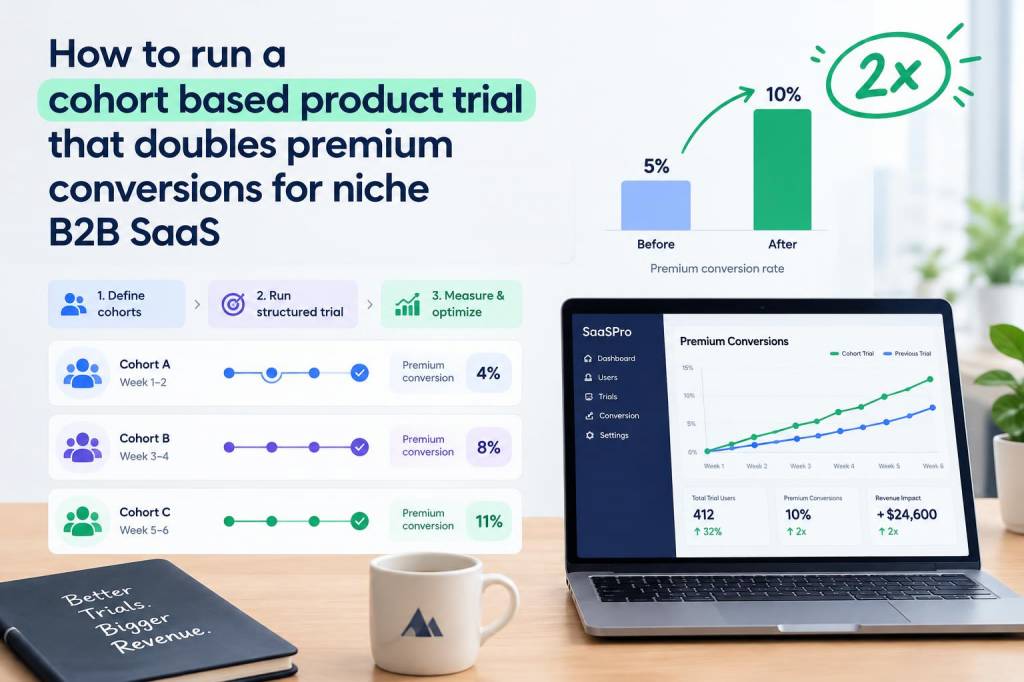 How to run a cohort-based product trial that doubles premium conversions for niche b2b saas