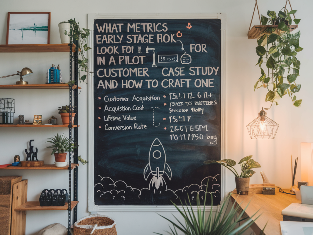 What metrics early-stage investors look for in a pilot customer case study and how to craft one