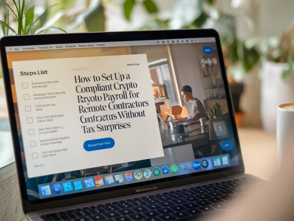 How to set up a compliant crypto payroll for remote contractors without tax surprises