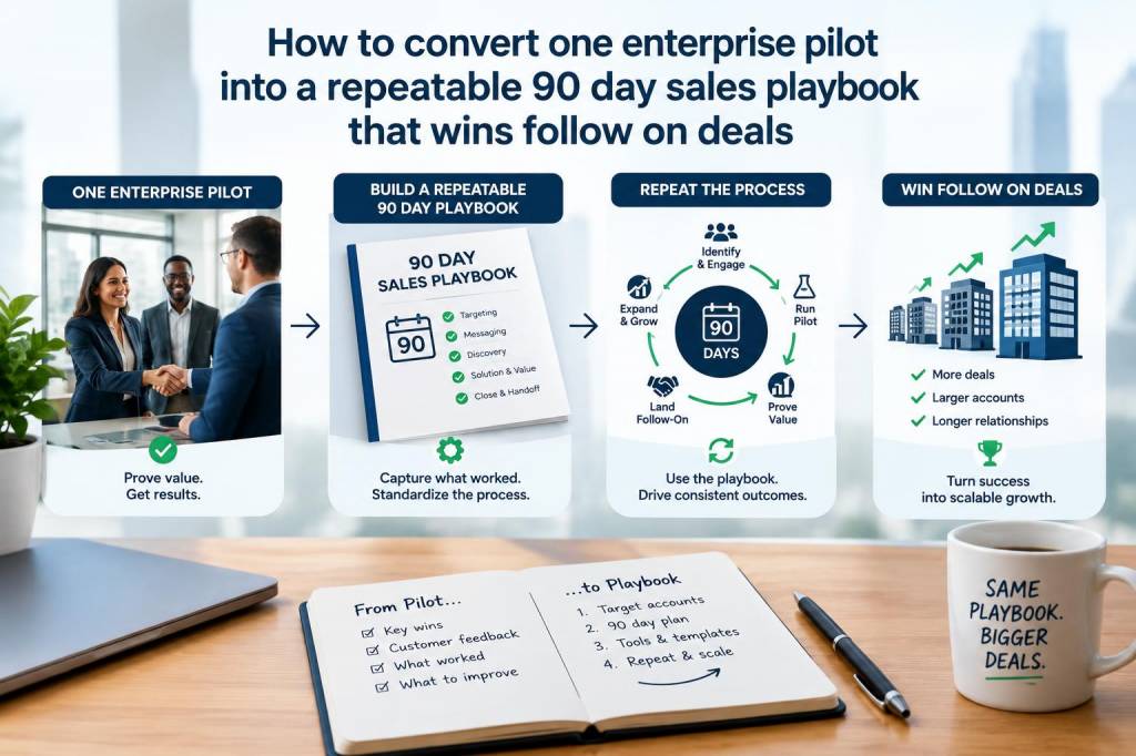 How to convert one enterprise pilot into a repeatable 90-day sales playbook that wins follow-on deals