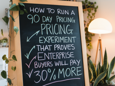 How to run a 90-day pricing experiment that proves enterprise buyers will pay 30% more